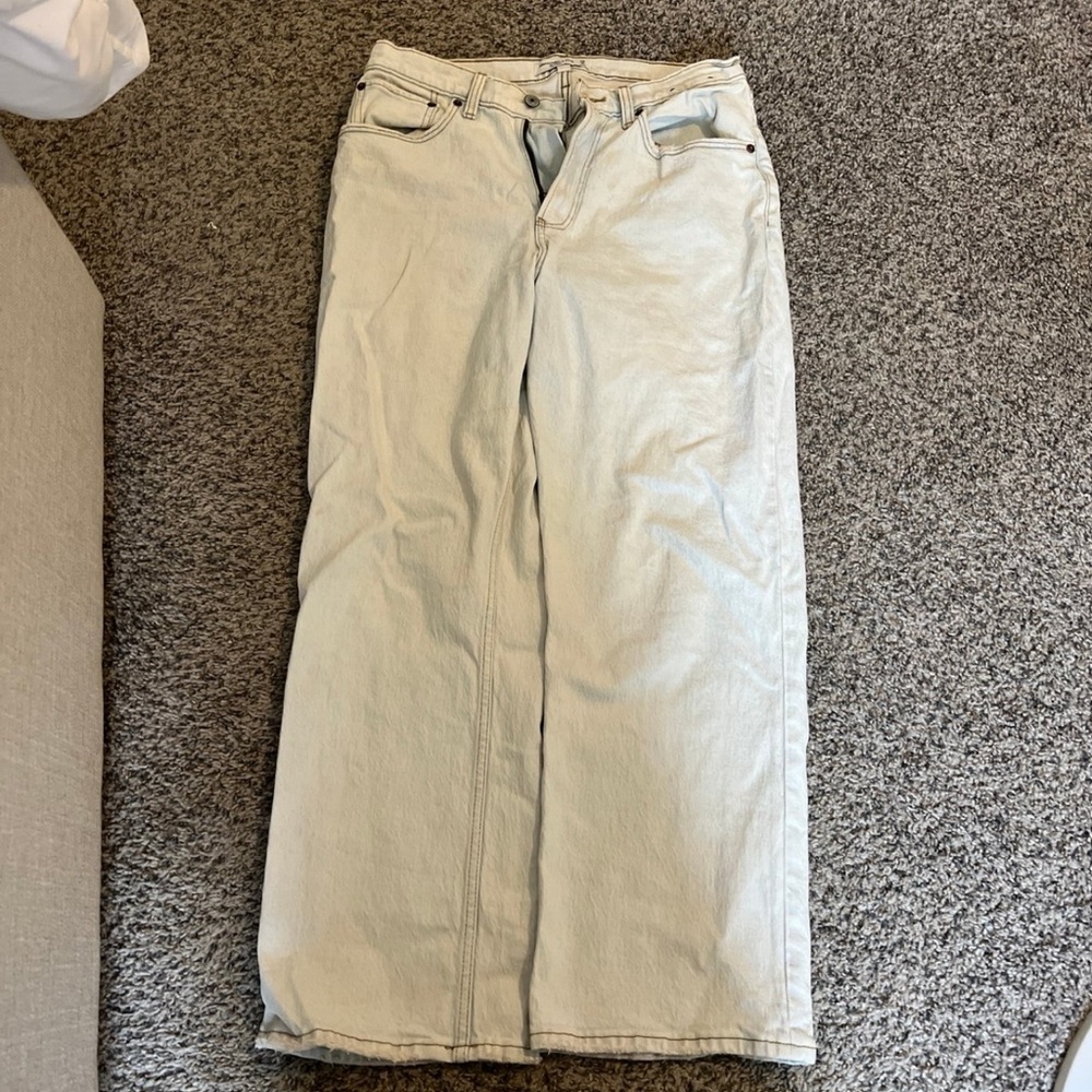 Abercrombie the baggy mid rise jeans curve love short